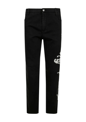 Ermanno Scervino floral-embroidered jeans - Black