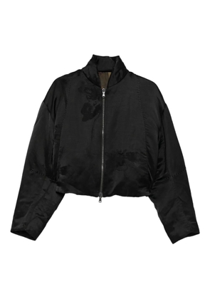 Masnada satin bomber jacket - Black