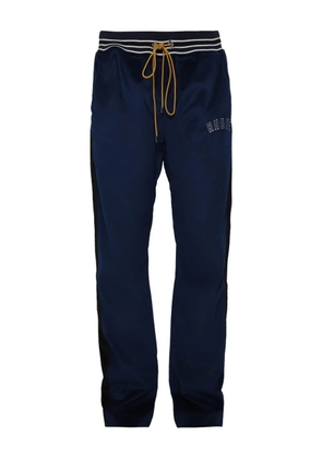 RHUDE velour stripe-detailed track pants - Blue