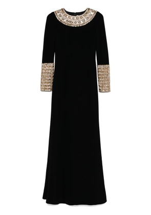 Dina Melwani crystal-embellished gown - Black