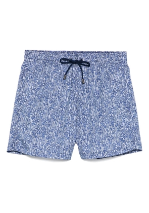 Canali floral-print swim shorts - Blue