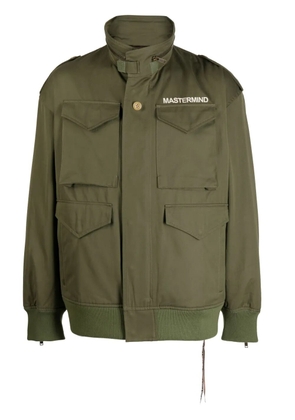 Mastermind Japan logo-print zip-detail jacket - Green