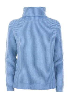 cinque ribbed roll-neck sweater - Blue