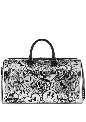 Philipp Plein large Smile duffle bag - Grey