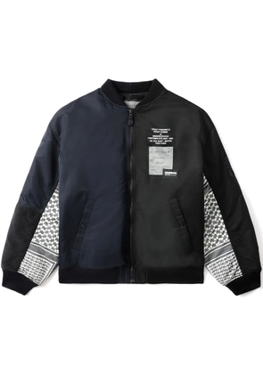 Yohji Yamamoto contrast-sleeve bomber jacket - Black