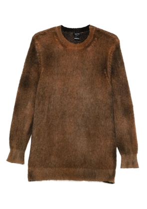 Avant Toi brushed crew-neck sweater - Brown