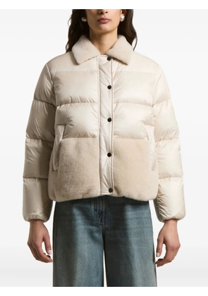 Peserico quilted shearling jacket - Neutrals