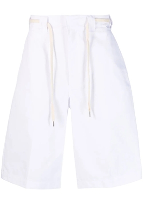 Drôle De Monsieur twill Bermuda shorts - White