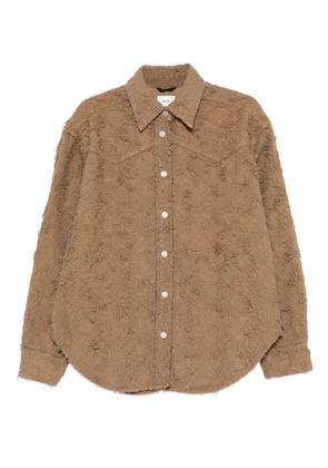 Haikure frayed cotton shirt - Brown