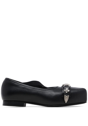 Toga plaque ballerina shoes - Black