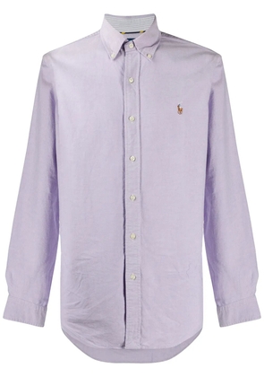 Polo Ralph Lauren logo embroidered button-down shirt - Purple