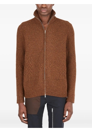 RANRA cable-knit zip-up cardigan - Brown
