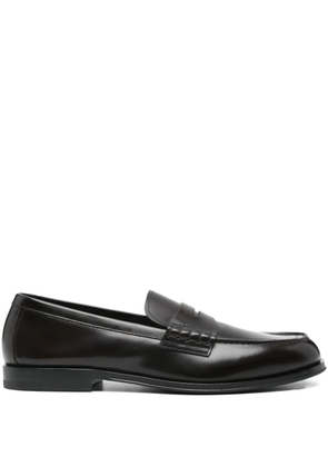 Henderson Baracco penny leather loafers - Brown