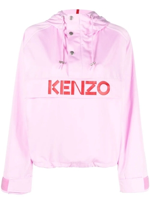 Kenzo logo-print hooded jacket - Pink