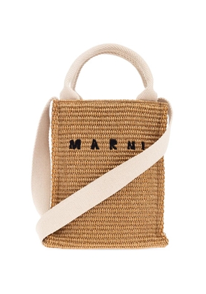 Marni woven raffia tote bag - Neutrals