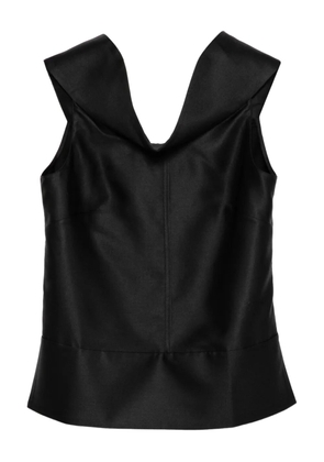 Brandon Maxwell Bowie top - Black