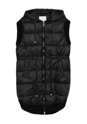 TWINSET hooded quilted vest - Black