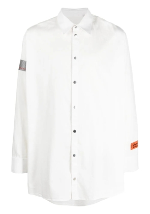 Heron Preston stripe-detail popeline shirt - White