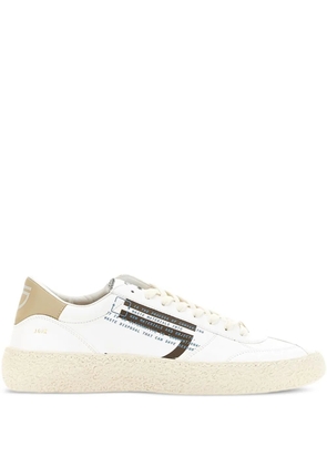 Puraai leather panelled sneakers - Neutrals