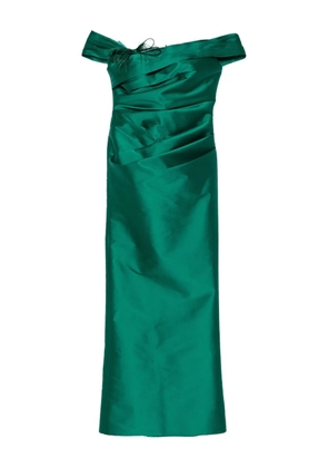 TARIK EDIZ Izella off-shoulder midi dress - Green