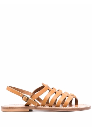 K. Jacques open-toe leather sandals - Neutrals