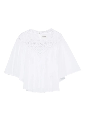 MARANT ÉTOILE lace-detail blouse - White