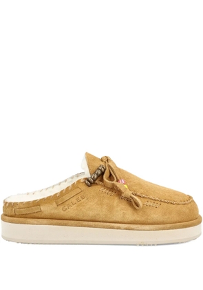 CALEB PARIS embroidery mules - Brown