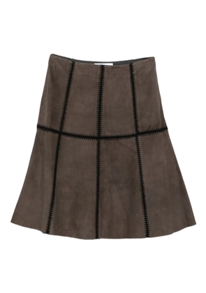 Blugirl suede panelled skirt - Brown