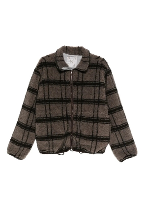 RANRA checked zip-up jacket - Green