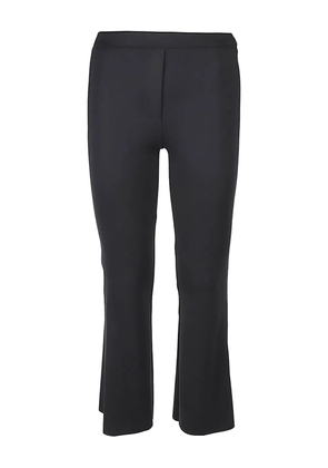 Liviana Conti elasticated-waistline flared trousers - Black