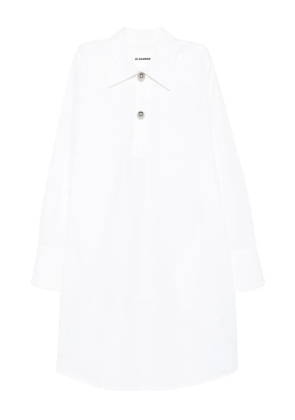 Jil Sander button-fastening organic-cotton shirt dress - White
