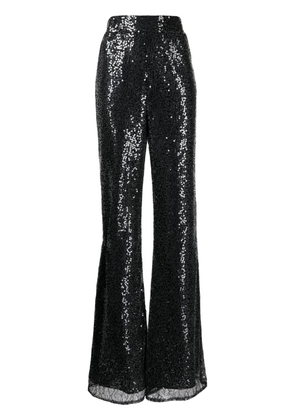 ANOUKI high-waisted sequin-embellished trousers - Black