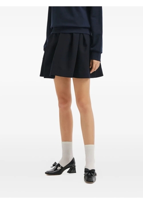 SHUSHU/TONG pleated mini skirt - Blue