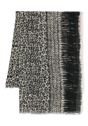 Pierre-Louis Mascia animal-print scarf - Black