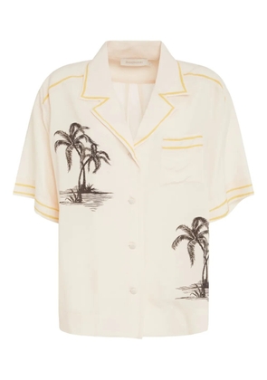 ZIMMERMANN palm-tree print shirt - Neutrals
