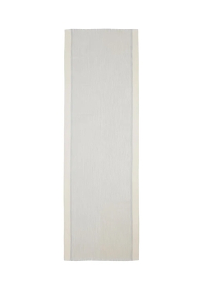 Emporio Armani fringed-edge scarf - White