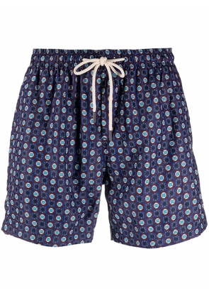 PENINSULA SWIMWEAR geometric-pattern swim shorts - Blue