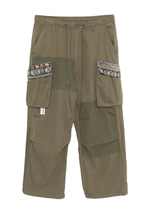 Musium Div. patchwork cargo pants - Green