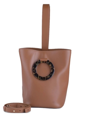 Nico Giani large Aurora ring-detail leather bucket bag - Brown