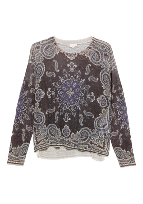 LIU JO paisley-pattern sweater - Brown