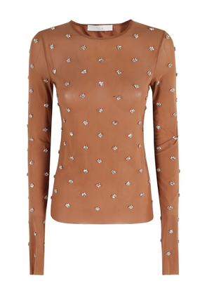 Tela embellished top - Brown