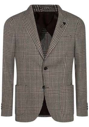 Lardini check-pattern blazer - Neutrals