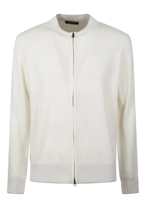Aragona zip-up cashmere cardigan - White