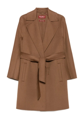 Max Mara belted single-breasted coat - Brown