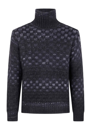 Nuur patterned-jacquard roll-neck jumper - Grey