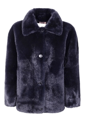 VALENTINI 1972 buttoned faux-fur jacket - Blue