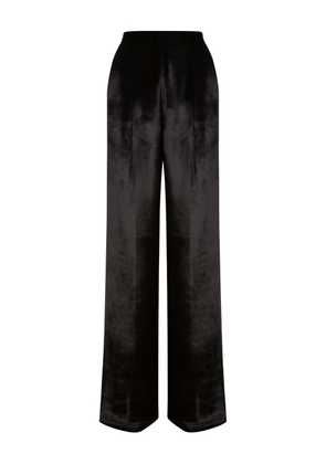 Alberta Ferretti satin high-waisted trousers - Black