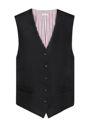Thom Browne button waistcoat - Black