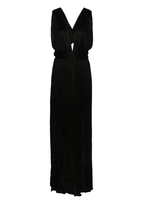 Maria Lucia Hohan Kim plissé silk maxi dress - Black