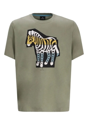 Paul Smith zebra-print cotton t-shirt - Green